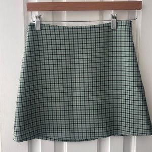 Aritzia plaid mini skirt
